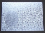Dufex Karte A6, Blumendesigns graublau