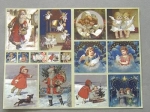 Stickerbogen A4 Engel und Weihnachtsmänner