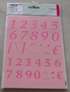 Efco Stencil Zahlen und Zeichen 34 Teile