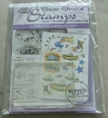 Royal Langnickel Motiv-Stempel-Set 17 Welcome Santa Stamps mit Acrylblock