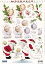 3D Stanzbogen Moreheads Engel und Weihnachtsmann