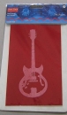 GOLDZACK Flocktransfer Gitarre rot 20 x 13 cm