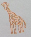 Doppelseitiger Stempel Giraffe