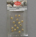 VIVA Glas Perlen Würfel 4,5/5 mm gold 15 Stück