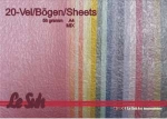 Le Suh Papiere "Kwincle" 58 Gramm 20 Bögen Silvery Pearl farblich sortiert