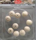 VIVA Holzperlen Kugel 15 mm 10 Stück