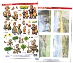 Reddy Cards Rubbel-Transfers und Hintergrundbogen M.I. Hummel Sommer