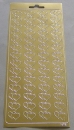 Stickerbogen 10 x 23 cm Doppelherzen gold