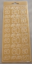 Stickerbogen 10 x 23 cm Ziersticker 60 gold