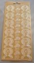 Stickerbogen 10 x 23 cm Ziersticker 50 gold