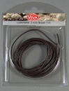 VIVA Lederband 1 Meter lang 2 Stück Braun 2 mm