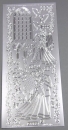 Stickerbogen 10 x 23 cm Heiraten Kirche silber