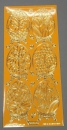 Stickerbogen 10 x 23 cm 15 Ostereier orange
