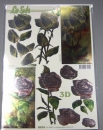 Le Suh Metallik Stanzbogen Weisse und rosa Rosen