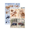 Reddy Cards  3D Stanzbogen Set Männerkarten Oldtimer, Doppeldecker, Motorrad
