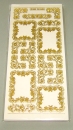 MD Sticker transparent Rahmen, Ecken, Blumen gold