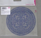 Metallschablone 12,5 cm x 12,5 cm Kreis / Ornamente