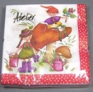 Serviette Pilzkinder