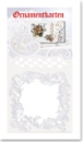 Reddy Cards Ornamentkarten Leinenstruktur weiss
