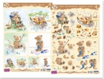 Reddy Cards "Popcorn the Bear" Männerkarte 1 3D Stanzbogen Set