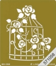 Le Suh Prägeschablone Vogelkäfig mit Rosen 7 x 8 cm