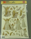 3D Stanzbogen Rauschgoldengel 3