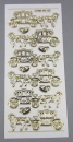 MD Sticker transparent gold Hochzeitskutsche