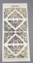 MD Sticker transparent gold Ecken Herz
