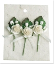 Reddy Cards Rosenbouquet mit Blatt und Schleife weiss