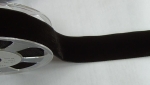 Samtband 36 mm breit pro Meter schwarz