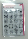 Stempel-Set mit Acrylblock 14 x 18 cm Blumen