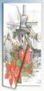 Reddy Bastelset Pyramiden-Faltkarten 3D Weihnachtlich Windmühle mit Weihnachtskerze