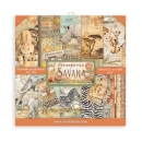 Stamperia Extra Small Pad 6 x 6 Inch mit 10 doppelseitig bedruckten Papieren Savana