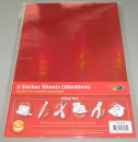 Stickersheet 20 x 30 cm Farbe rot hologramm