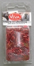 VIVA Stiftperlen 17 Gramm Silbereinzug 2 x 6 mm dunkelrot