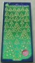 Stickerbogen 10 x 23 cm Aufkleber Hologramm Baum grün gold