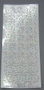 Stickerbogen 10 x 23 cm transparent Blumen silber Flitter