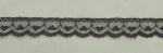 Raschelspitze 28 mm je Meter schwarz