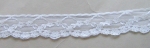 Raschelspitze 40 mm je Meter weiss