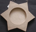 Papp Art Stern mit Schale 25cm - 12,5cm - 1,5cm