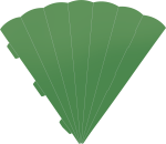 Schultüten Zuschnitt 69 cm mittelgrün